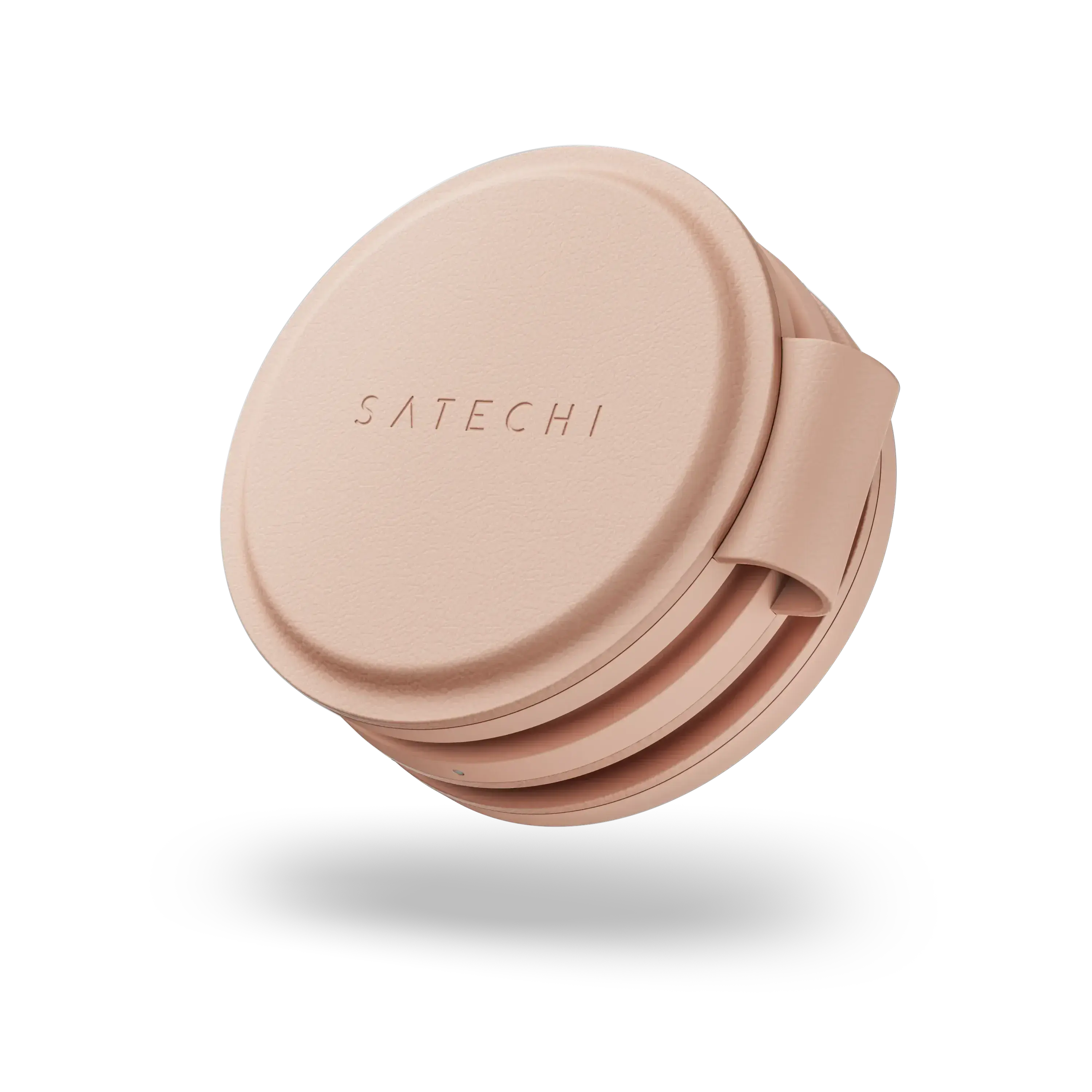 Складное беспроводное зарядное устройство для Satechi OntheGo 3-in-1 Qi2 Charger - Desert Rose (ST-QTG31R)