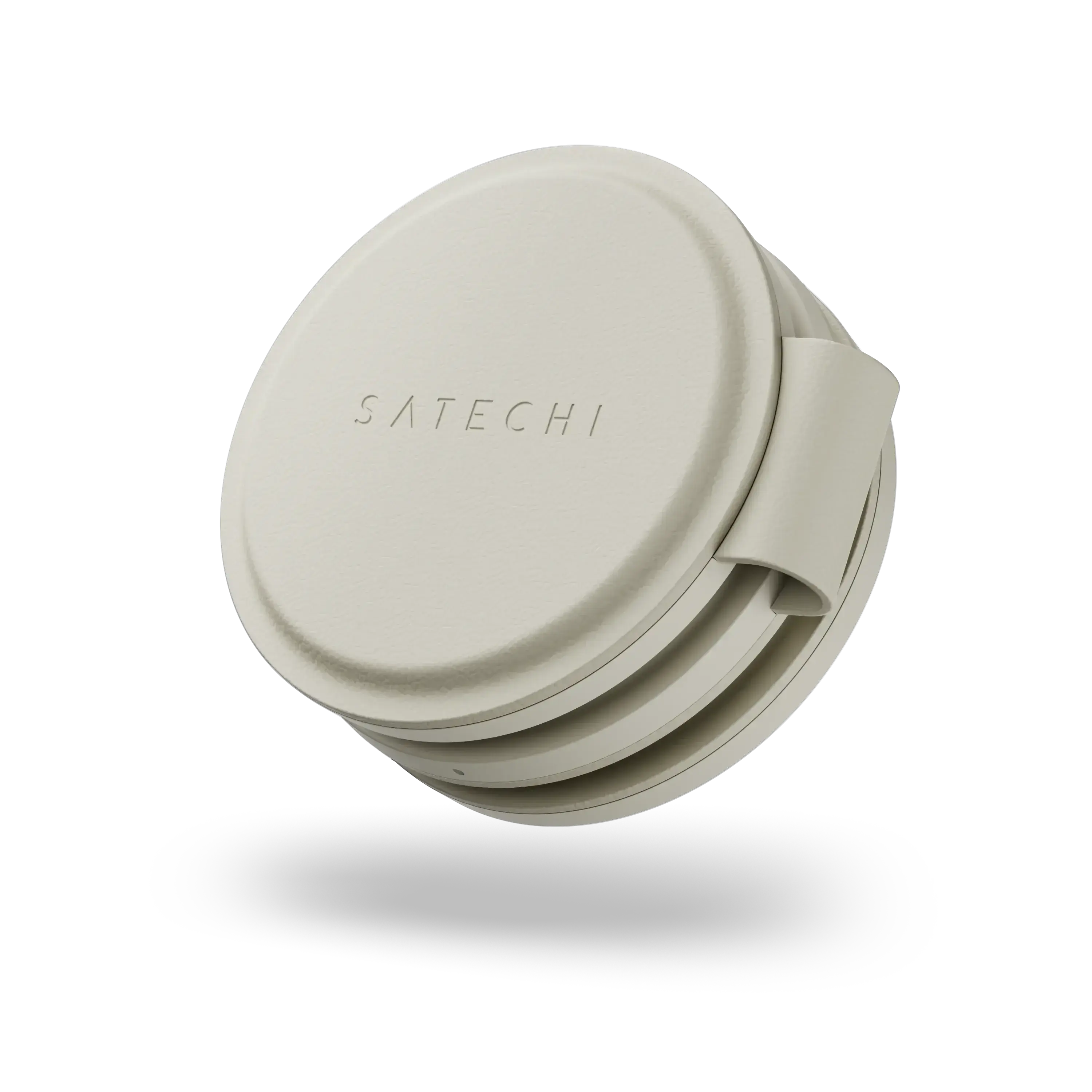 Складное беспроводное зарядное устройство Satechi OntheGo 3-in-1 Qi2 Charger - Sand (ST-QTG31W)