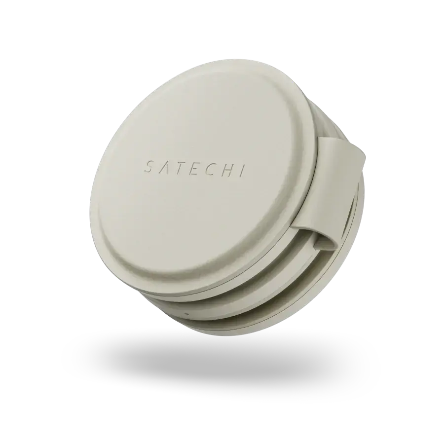 Складаний бездротовий зарядний пристрій Satechi OntheGo 3-in-1 Qi2 Charger - Sand (ST-QTG31W)
