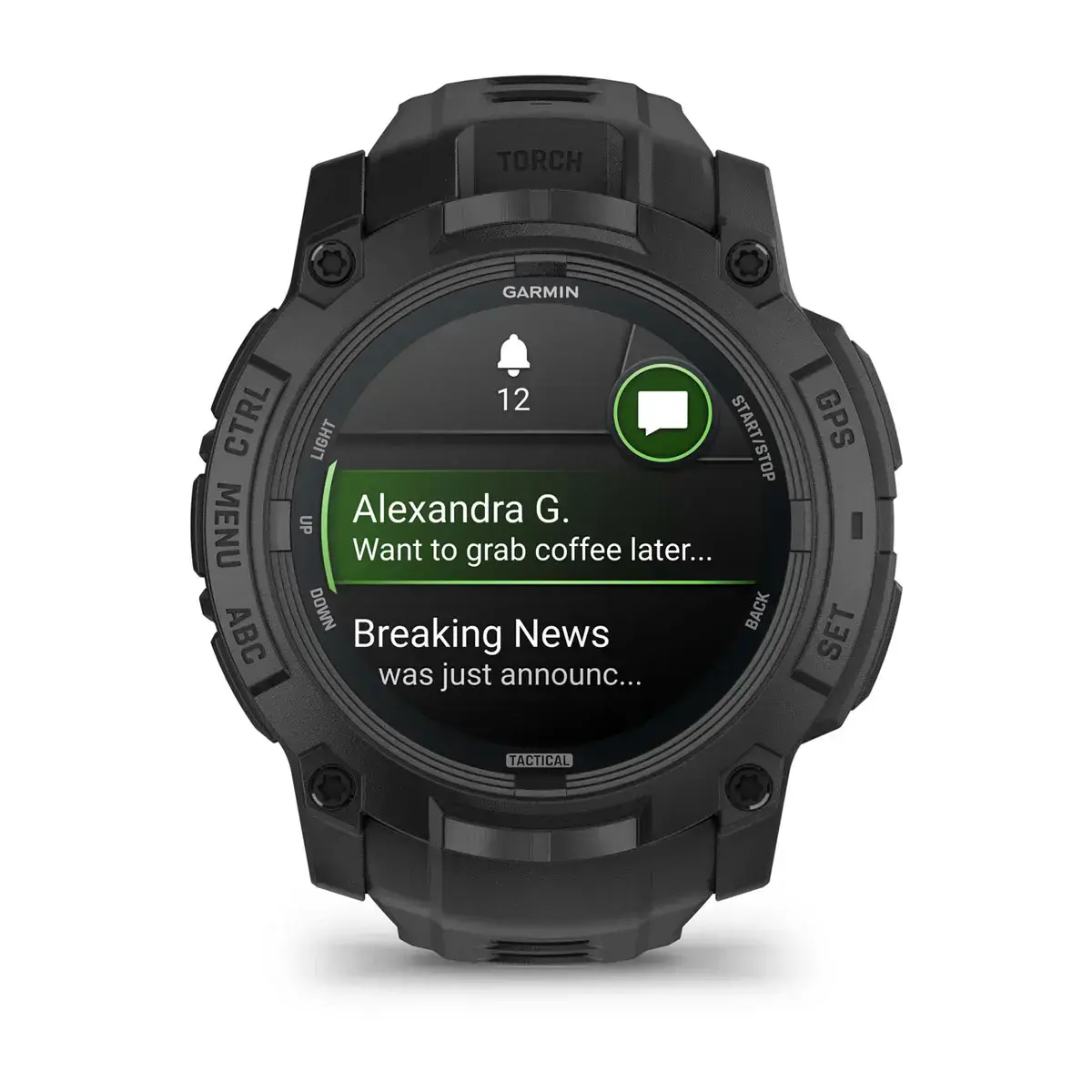 Смарт-часы Garmin Instinct 3 50mm AMOLED Tactical Edition Black with Black Band (010-03020-50)