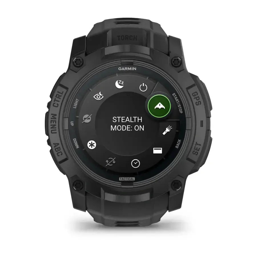 Смарт-годинник Garmin Instinct 3 50mm AMOLED Tactical Edition Black with Black Band (010-03020-50)