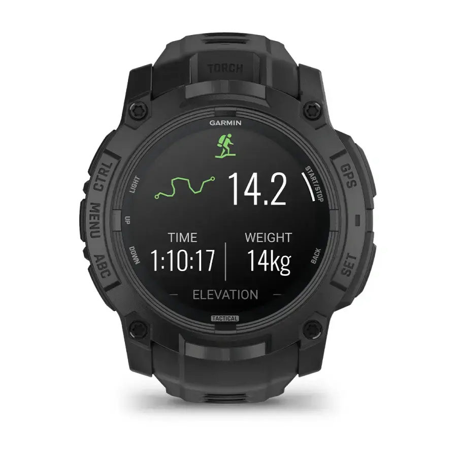 Смарт-годинник Garmin Instinct 3 50mm AMOLED Tactical Edition Black with Black Band (010-03020-50)