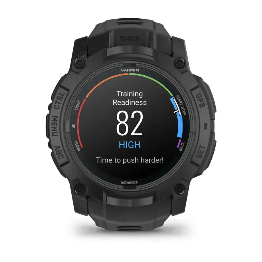 Смарт-годинник Garmin Instinct 3 50mm AMOLED Tactical Edition Black with Black Band (010-03020-50)