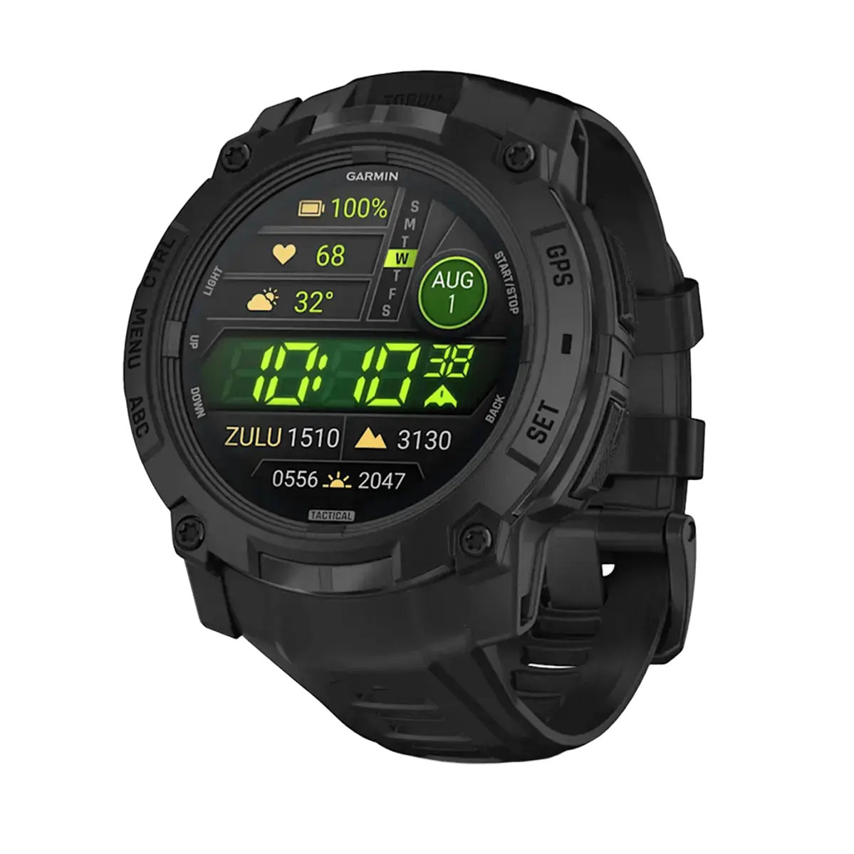 Смарт-годинник Garmin Instinct 3 50mm AMOLED Tactical Edition Black with Black Band (010-03020-50)