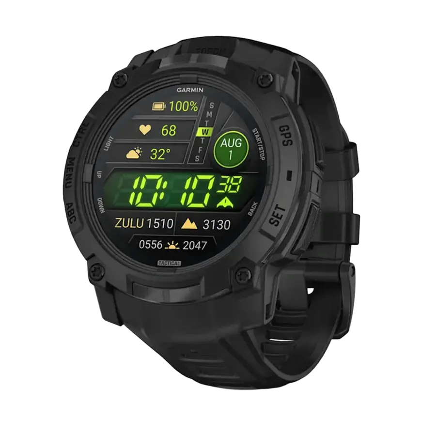 Смарт-годинник Garmin Instinct 3 50mm AMOLED Tactical Edition Black with Black Band (010-03020-50)