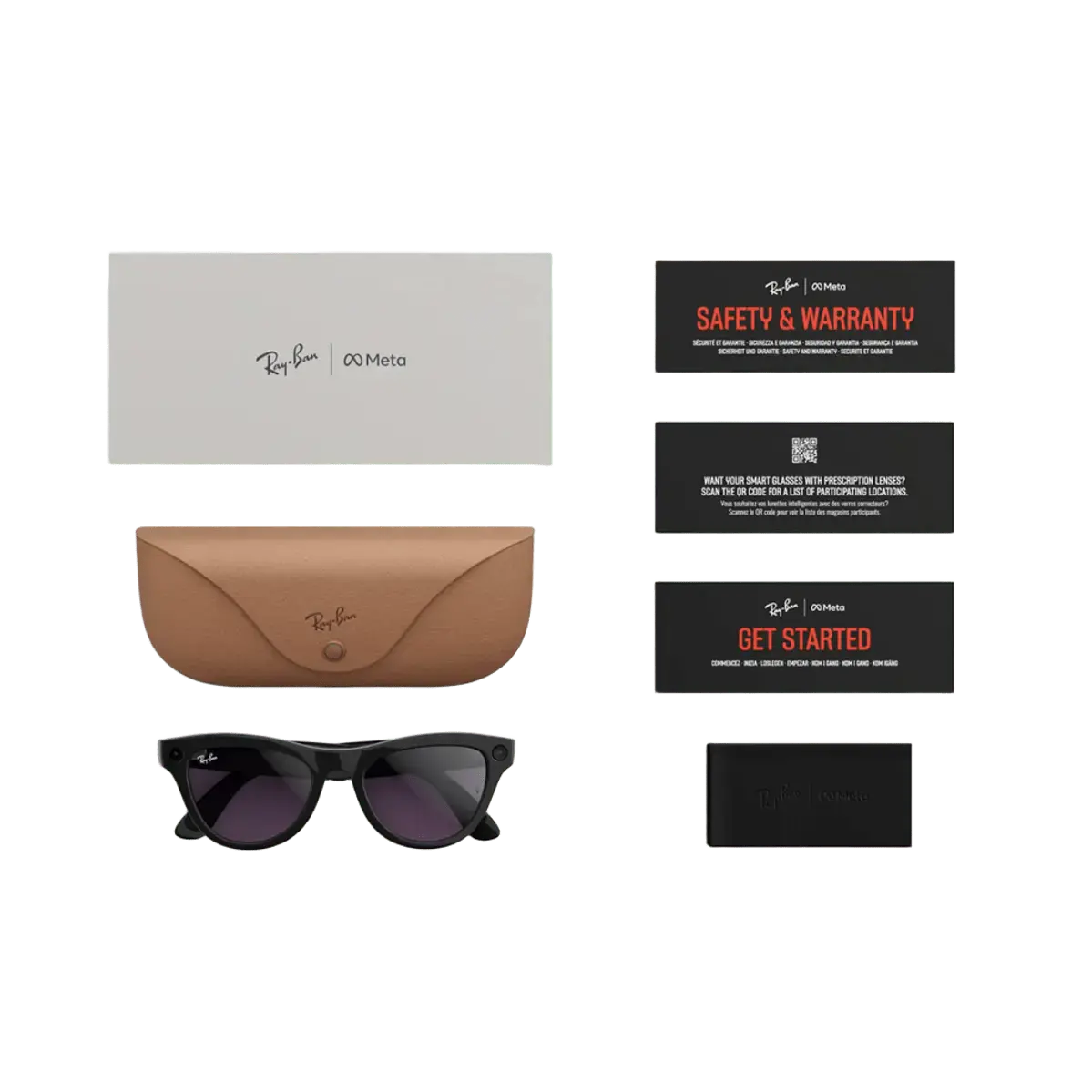 Смарт-очки Ray-Ban | Meta Skyler Standard - Shiny Black / Clear to Amethyst Transitions (RW4010 601/CH 52-20)