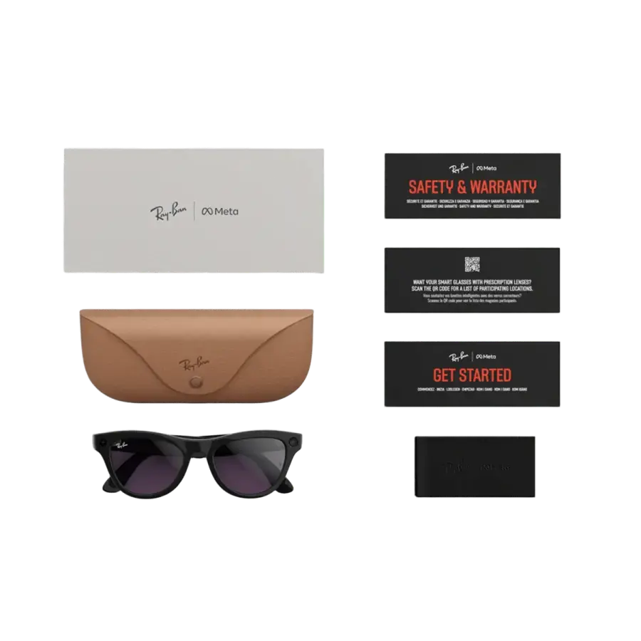 Смарт-очки Ray-Ban | Meta Skyler Standard - Shiny Black / Clear to Amethyst Transitions (RW4010 601/CH 52-20)