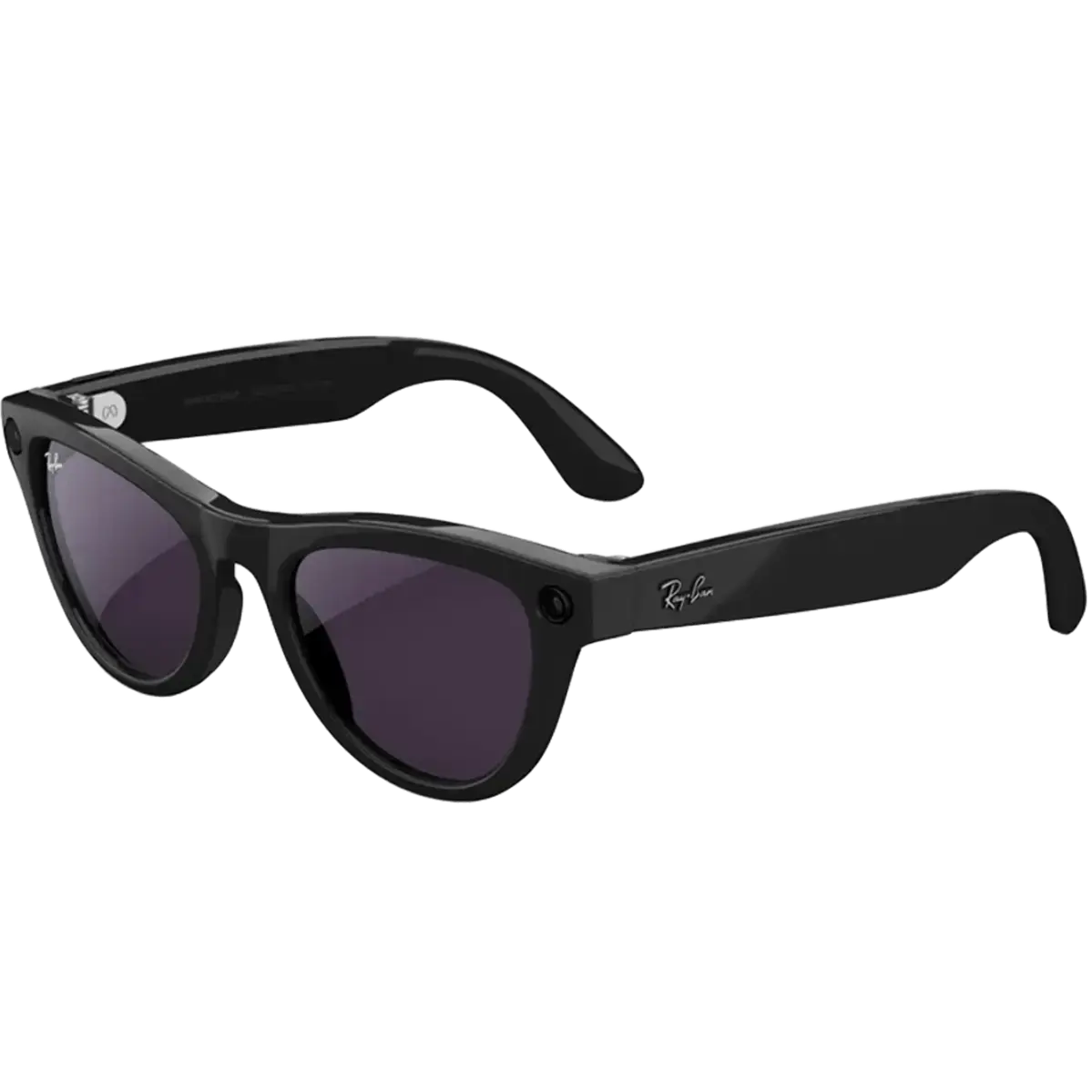 Смарт-очки Ray-Ban | Meta Skyler Standard - Shiny Black / Clear to Amethyst Transitions (RW4010 601/CH 52-20)