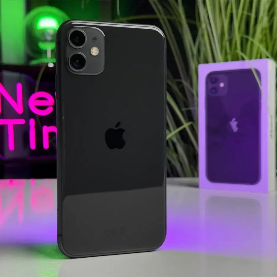 Б/У Apple iPhone 11 128GB Black (MHCX3, MHDH3) Slim Box - Состояние: хороший | Аккумулятор: 87% | Комплектация: полный | Гарантія: 3 мес.