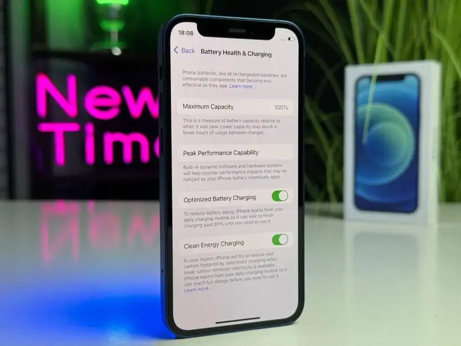 Б/У Apple iPhone 12 Mini 128GB Blue (MG8P3, MGE63) - Состояние: хороший | Аккумулятор: 100% | Комплектация: полный | Гарантія: 1 мес.