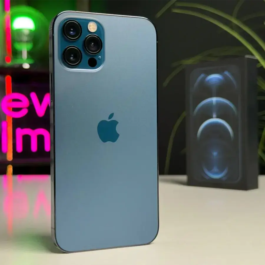 Б/У Apple iPhone 12 Pro 128GB Pacific Blue (MGLR3, MGMN3) - Состояние: хороший | Аккумулятор: 100% | Комплектация: полный | Гарантія: 1 мес.