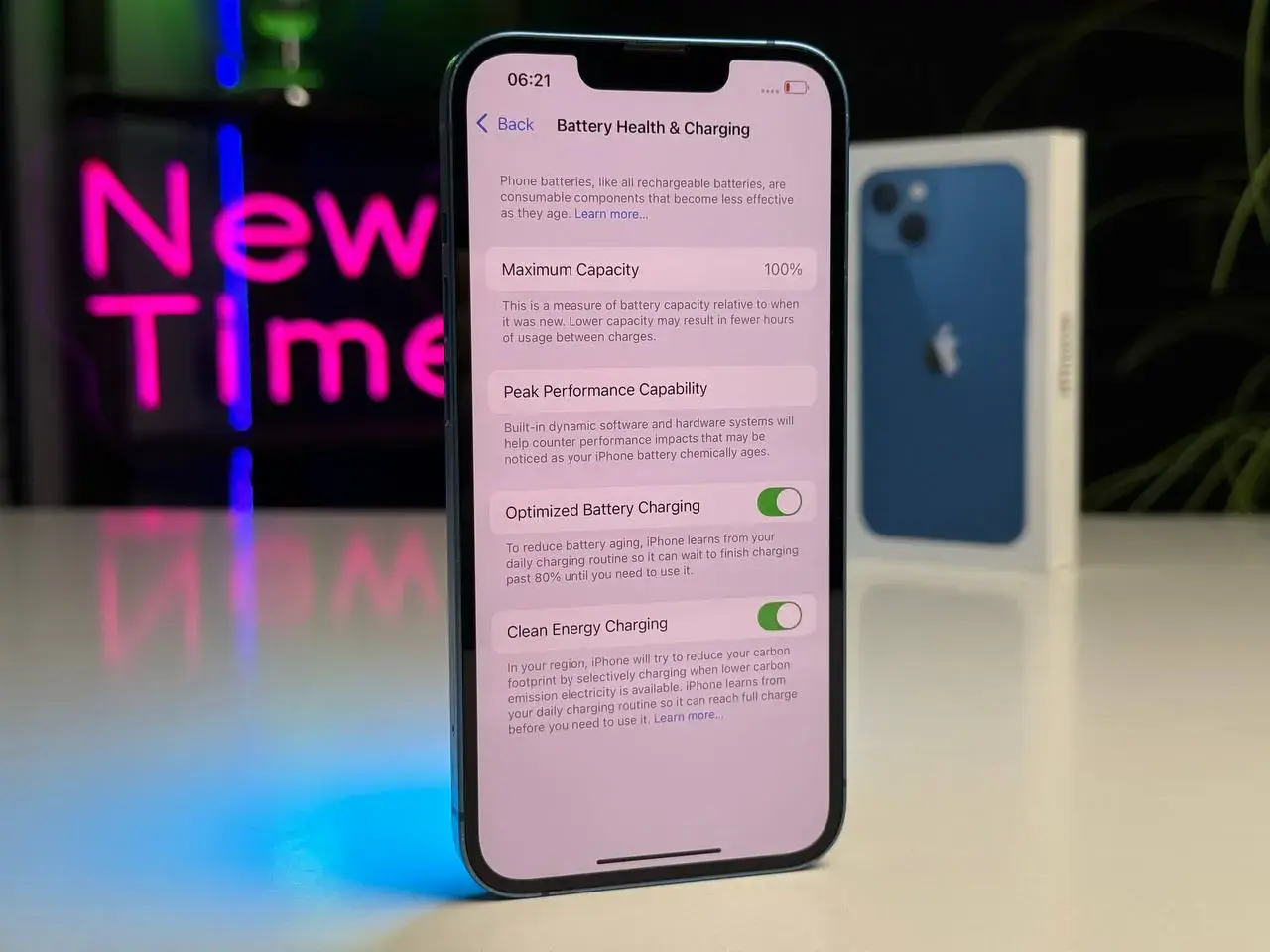 Б/У Apple iPhone 13 256GB Blue (MLN13, MLQA3) - Состояние: удовлетворительный | Аккумулятор: 100% | Комплектация: полный | Гарантія: 1 мес.