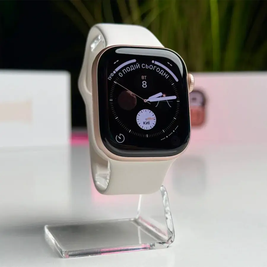 ВИТРИННЫЕ Apple Watch Series 10 GPS 42mm Rose Gold Aluminum Case with Light Blush Sport Band - S/M (MWWH3) - Состояние: идеальный | Аккумулятор: 100% | Комплектация: полный | Гарантія: 6 мес.