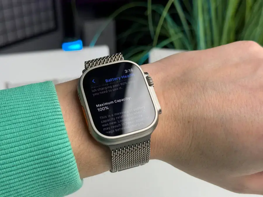 OPEN BOX Apple Watch Ultra 2 2024 GPS + Cellular 49mm Natural Titanium Case with Natural Titanium Milanese Loop - Large (MX5T3) - Состояние: идеальный | Аккумулятор: 100% | Комплектация: полный | Гарантія: 6 мес.