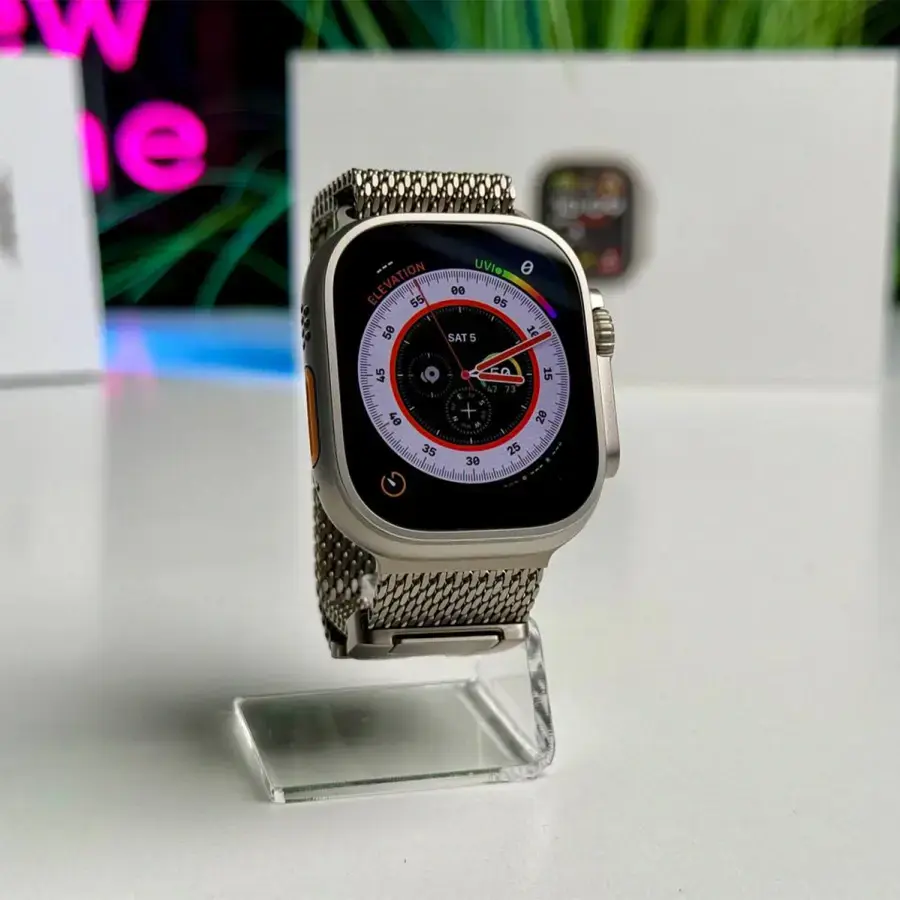 OPEN BOX Apple Watch Ultra 2 2024 GPS + Cellular 49mm Natural Titanium Case with Natural Titanium Milanese Loop - Large (MX5T3) - Состояние: идеальный | Аккумулятор: 100% | Комплектация: полный | Гарантія: 6 мес.