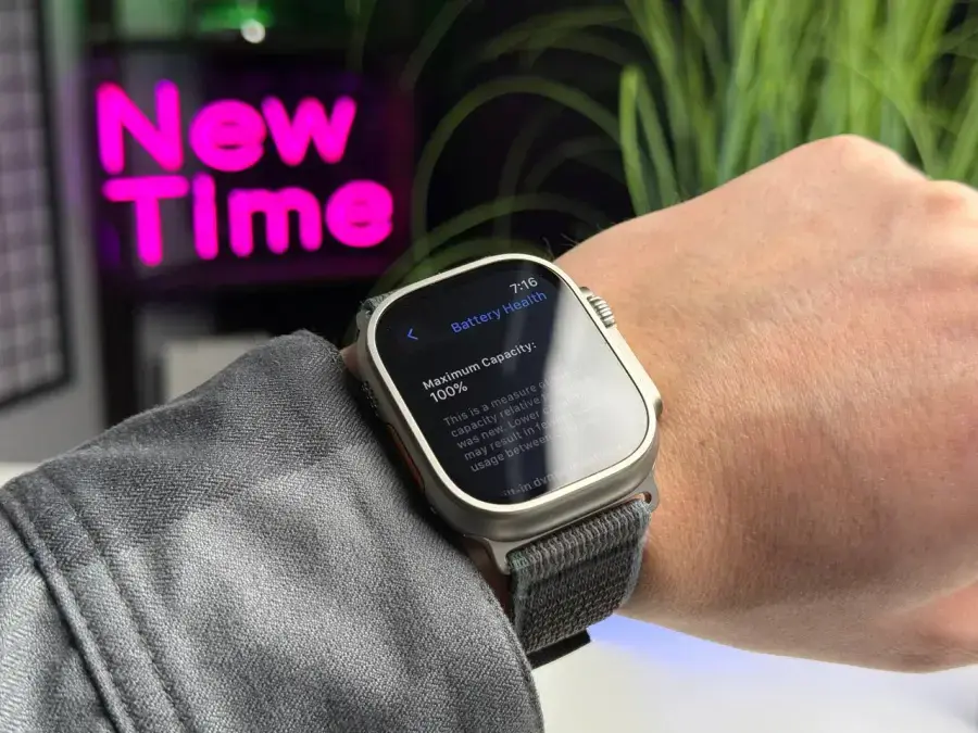 Б/У Apple Watch Ultra 2 GPS + Cellular 49mm Titanium Case with Blue/Black Trail Loop - S/M (MRF53) - Состояние: хороший | Аккумулятор: 100% | Комплектация: полный | Гарантія: 1 мес.