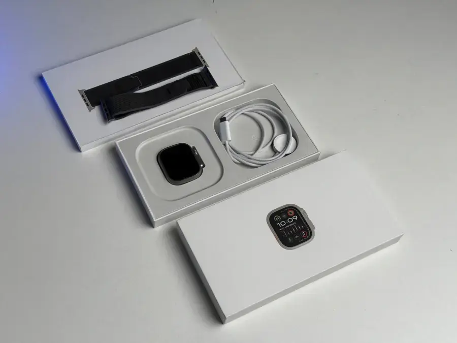 Б/У Apple Watch Ultra 2 GPS + Cellular 49mm Titanium Case with Blue/Black Trail Loop - S/M (MRF53) - Состояние: хороший | Аккумулятор: 100% | Комплектация: полный | Гарантія: 1 мес.