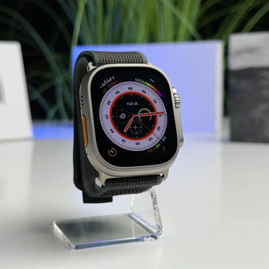 Б/У Apple Watch Ultra 2 GPS + Cellular 49mm Titanium Case with Blue/Black Trail Loop - S/M (MRF53) - Состояние: хороший | Аккумулятор: 100% | Комплектация: полный | Гарантія: 1 мес.