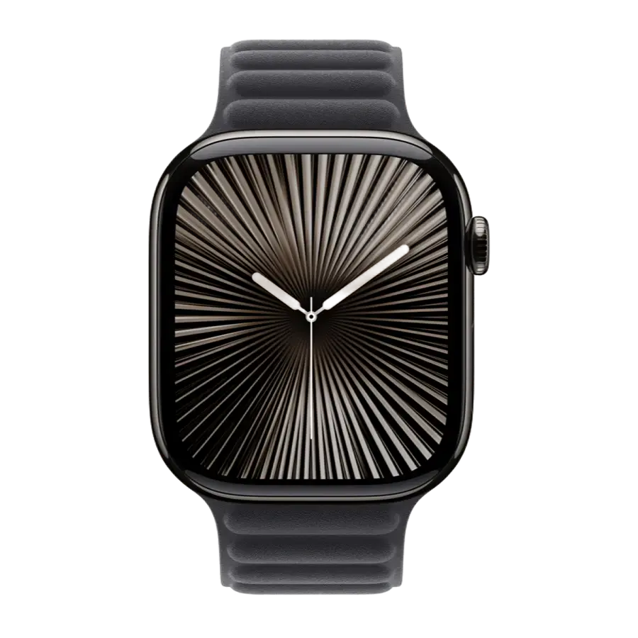 Apple Watch Series 10 GPS + Cellular 42mm Slate Titanium Case with Black Magnetic Link - S/M (MX0M3+MXWQ3)