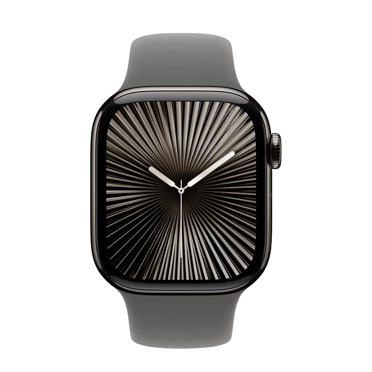 Apple Watch Series 10 GPS + Cellular 42mm Slate Titanium Case with Stone Gray Sport Band - M/L (MX0M3+MXLH3)