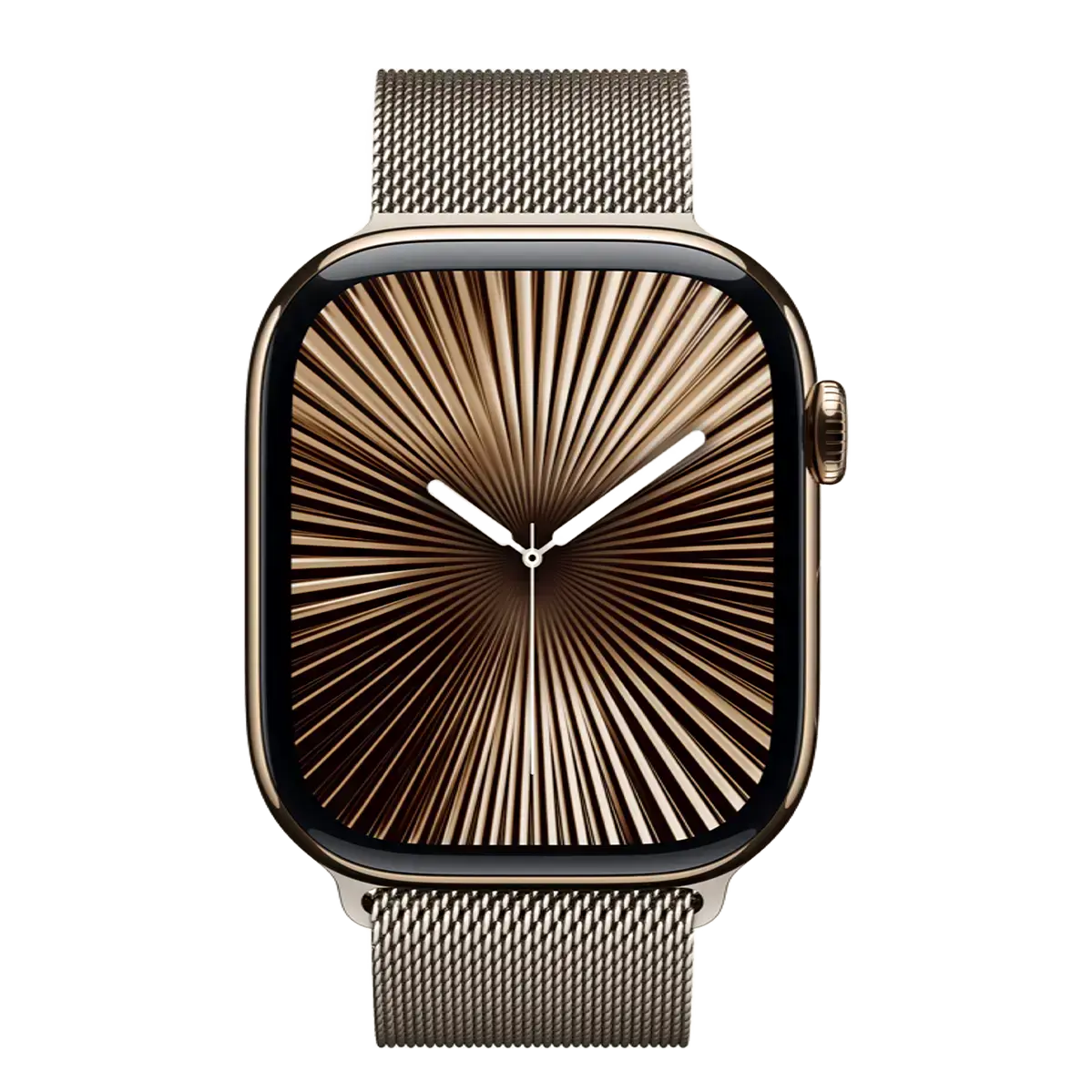 Apple Watch Series 10 GPS + Cellular 46mm Gold Titanium Case with Natural Milanese Loop - M/L (MX183+MXMQ3)