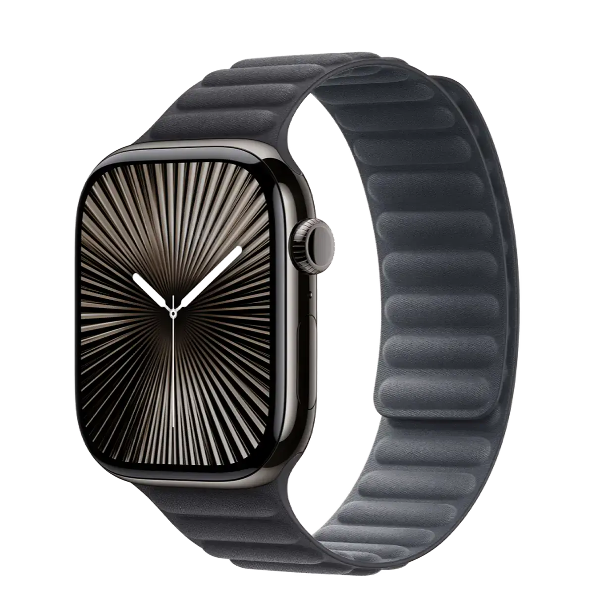 Apple Watch Series 10 GPS + Cellular 46mm Slate Titanium Case with Black Magnetic Link - S/M (MX173+MXWY3)