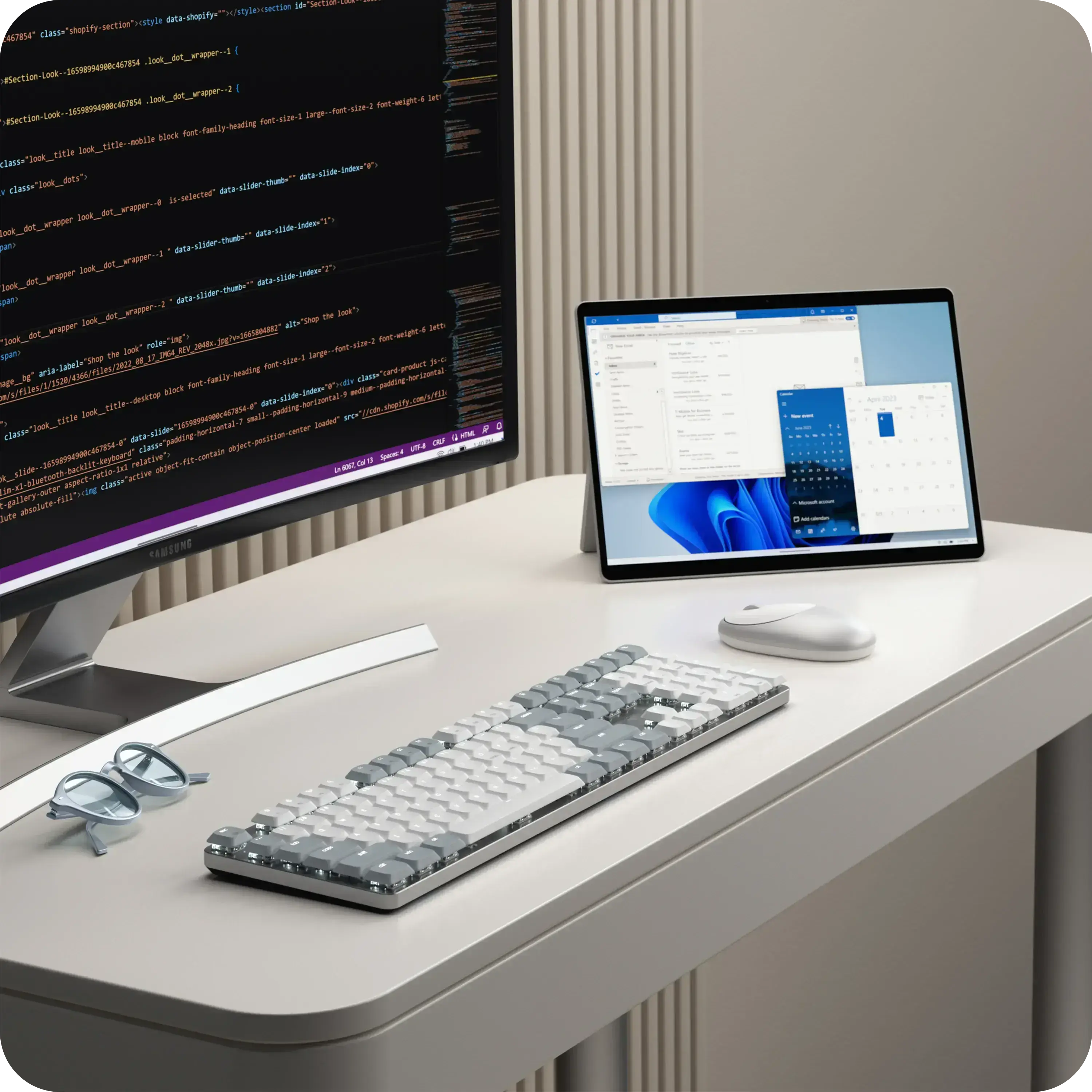 Беспроводная клавиатура с подсветкой Satechi SM3 Slim Mechanical Backlit Bluetooth Keyboard - Light (ST-KSM3LT-EN)