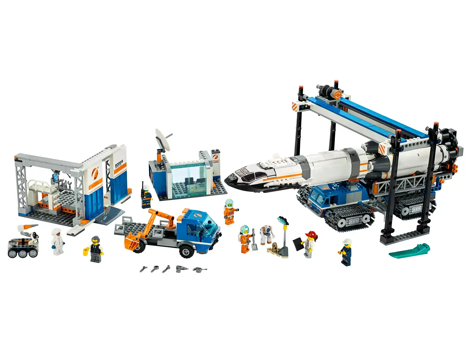 Блоковий конструктор LEGO City Збірка та транспортування ракет (60229)