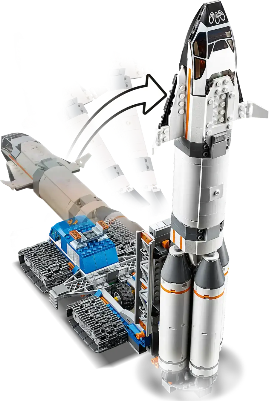 Блоковий конструктор LEGO City Збірка та транспортування ракет (60229)