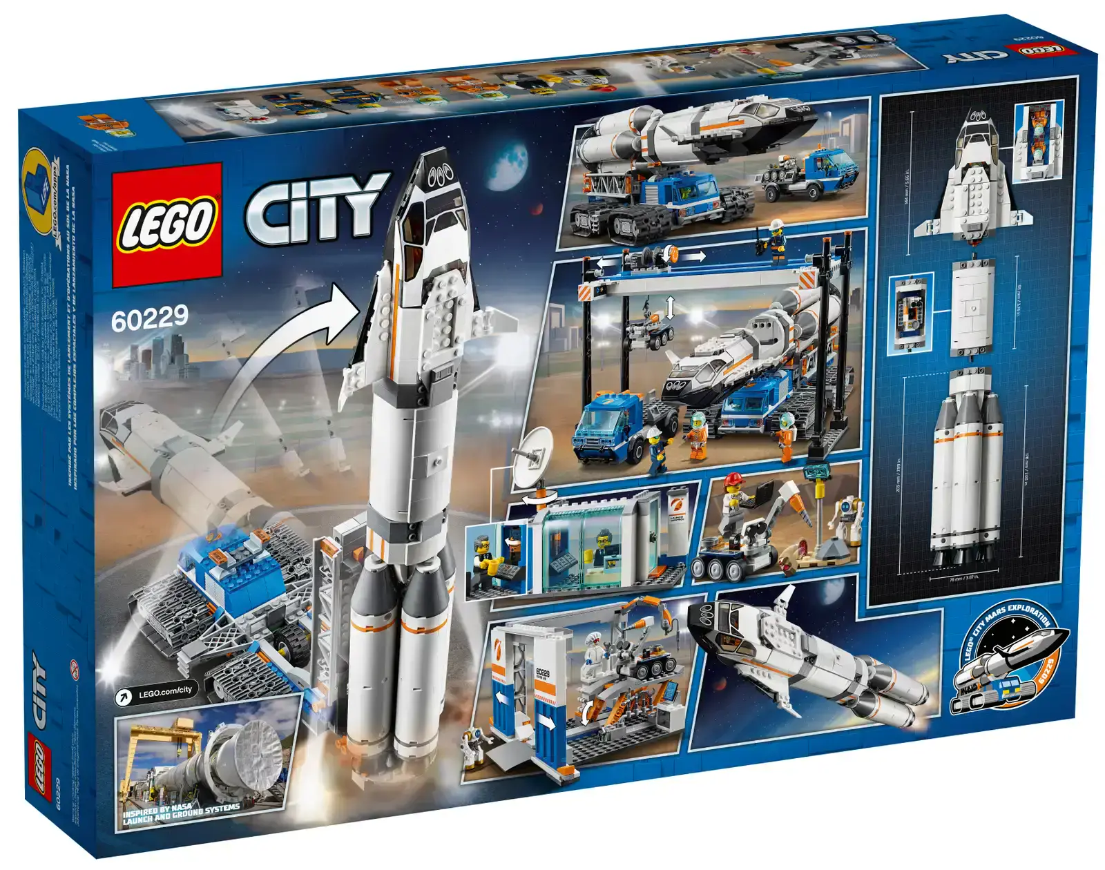 Блоковий конструктор LEGO City Збірка та транспортування ракет (60229)