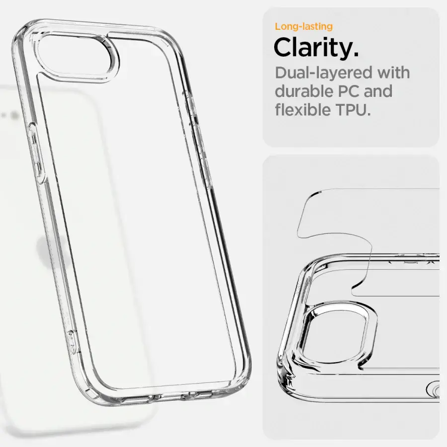 Чохол Spigen Ultra Hybrid для iPhone 16e - Crystal Clear (ACS09160)