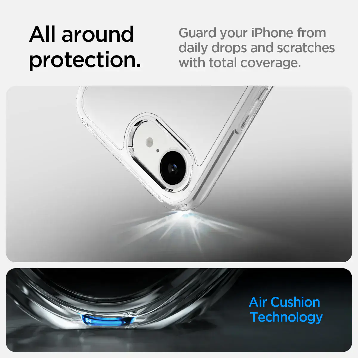 Чохол Spigen Ultra Hybrid для iPhone 16e - Crystal Clear (ACS09160)