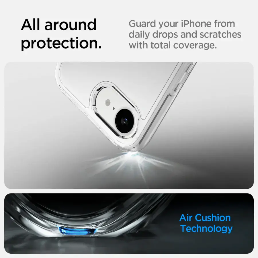 Чохол Spigen Ultra Hybrid для iPhone 16e - Crystal Clear (ACS09160)