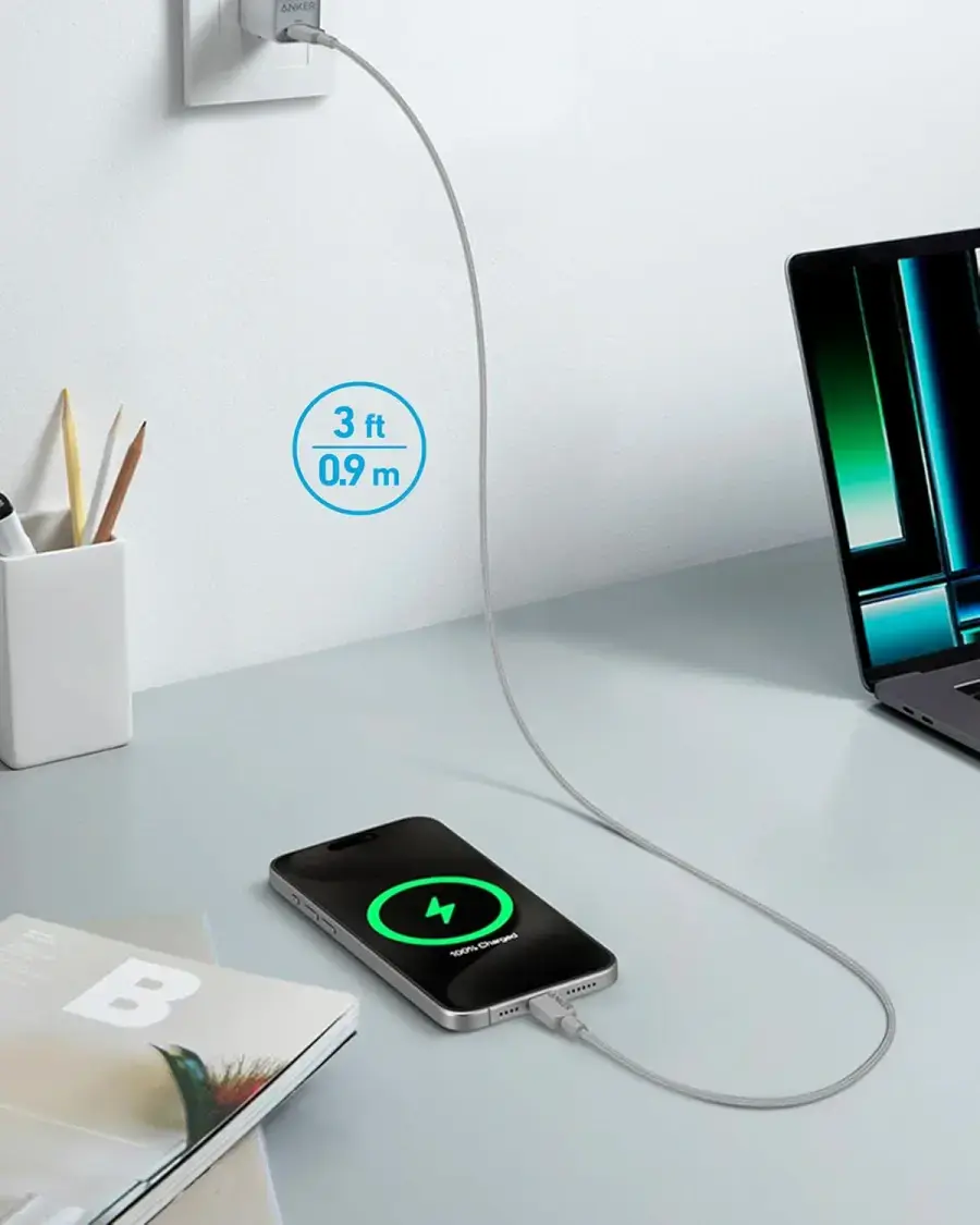 Кабель Anker 310 PowerLine USB-A to Type-C Charger Cable [2-Pack - 0,9м] - Grey (B81G5041)