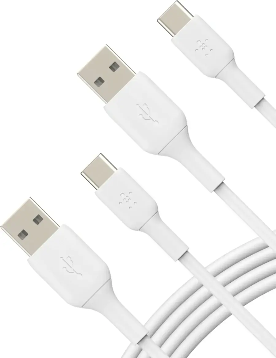 Кабель Belkin BoostCharge USB-C to USB-A Cable [2-Pack - 1м] - White (CAB001bt1MWH2PK)