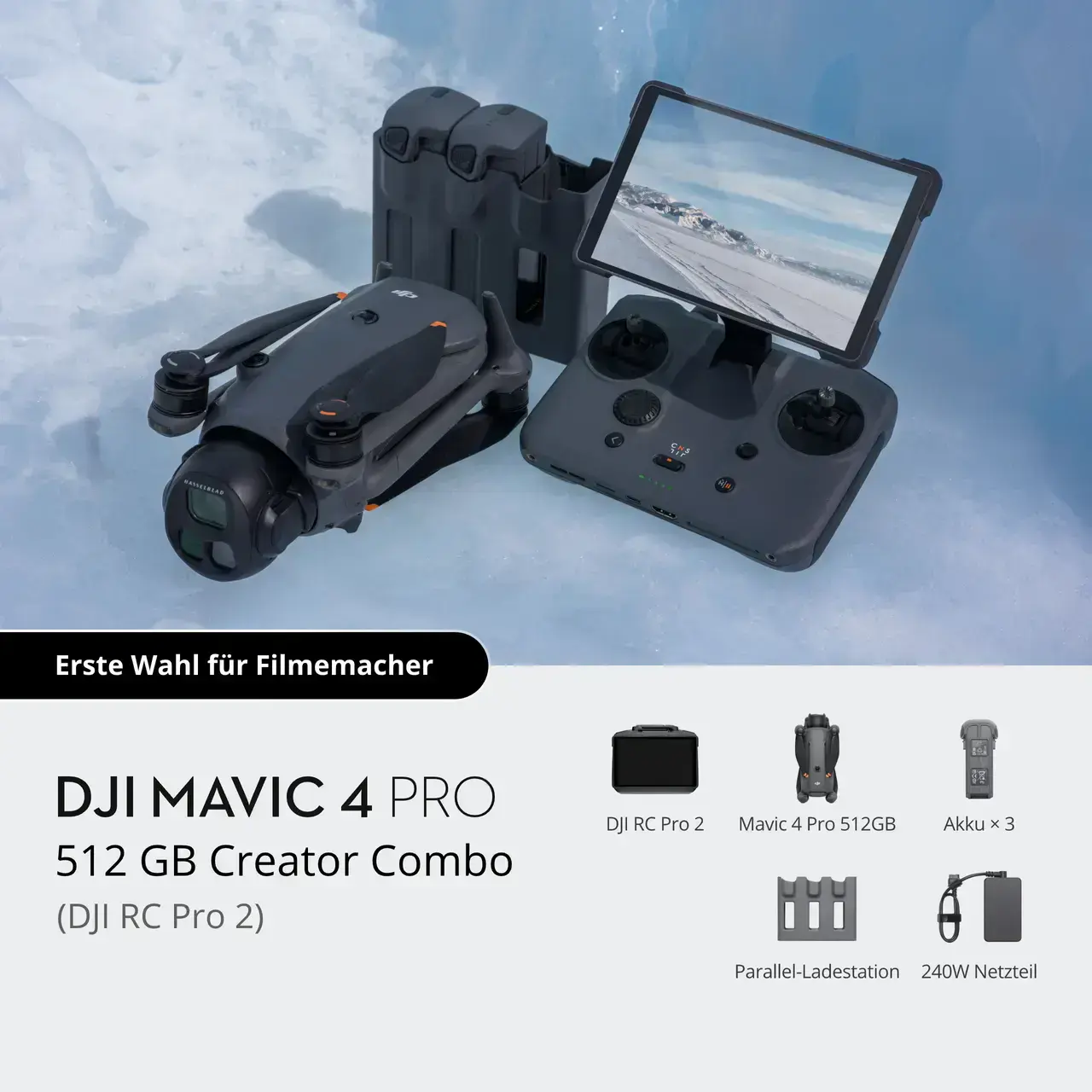 Квадрокоптер DJI Mavic 4 Pro 512GB Creator Combo [DJI RC Pro 2] (CP.MA.00000847.01)