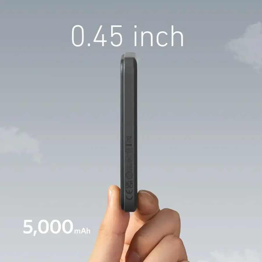 Магнітний павербанк Anker 621 Magnetic 5000mAh [MagGo] - Black (A1610012, A1611012, A1619912)
