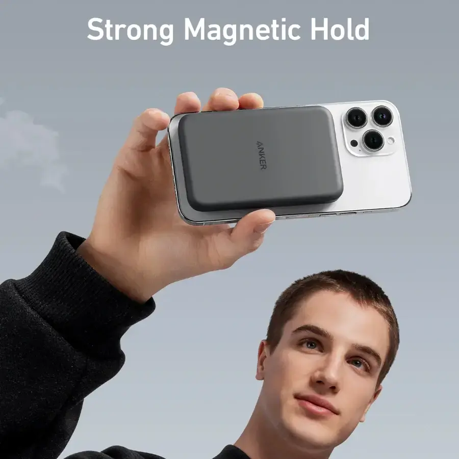 Магнітний павербанк Anker 621 Magnetic 5000mAh [MagGo] - Black (A1610012, A1611012, A1619912)