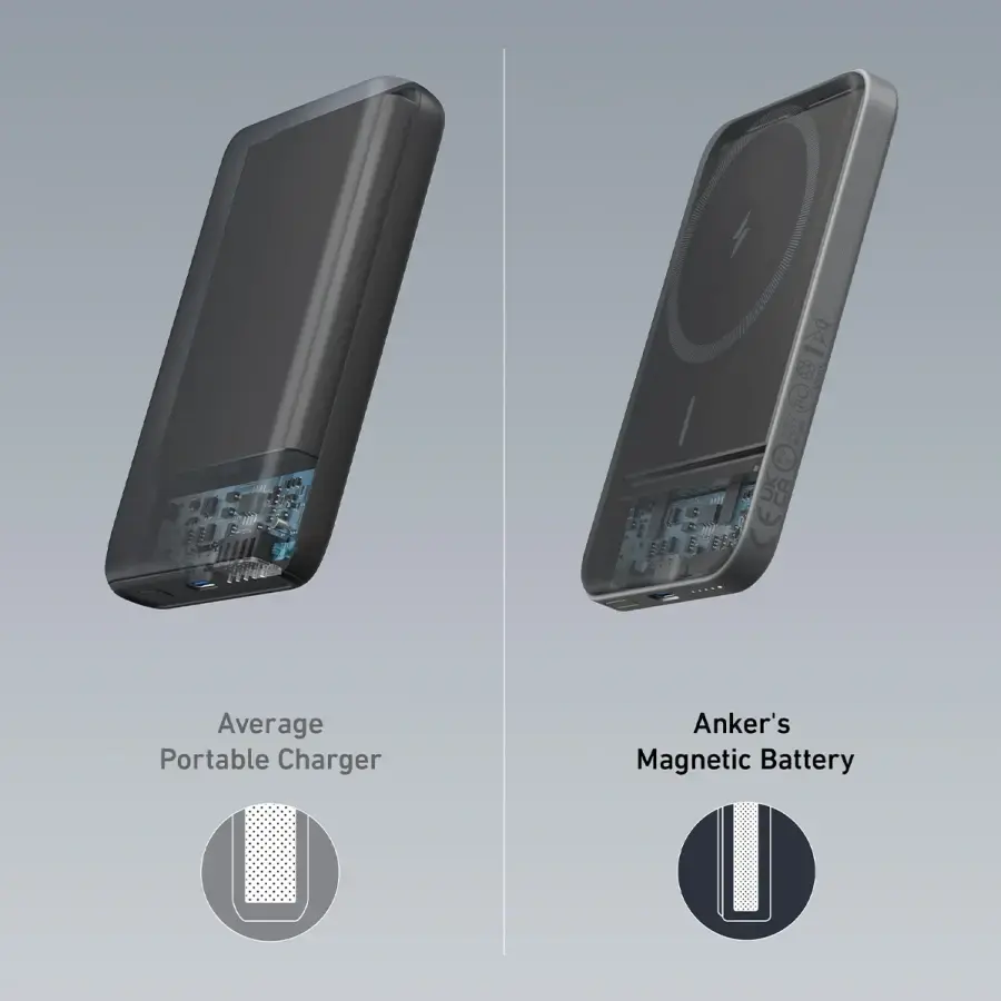 Магнітний павербанк Anker 621 Magnetic 5000mAh [MagGo] - Black (A1610012, A1611012, A1619912)