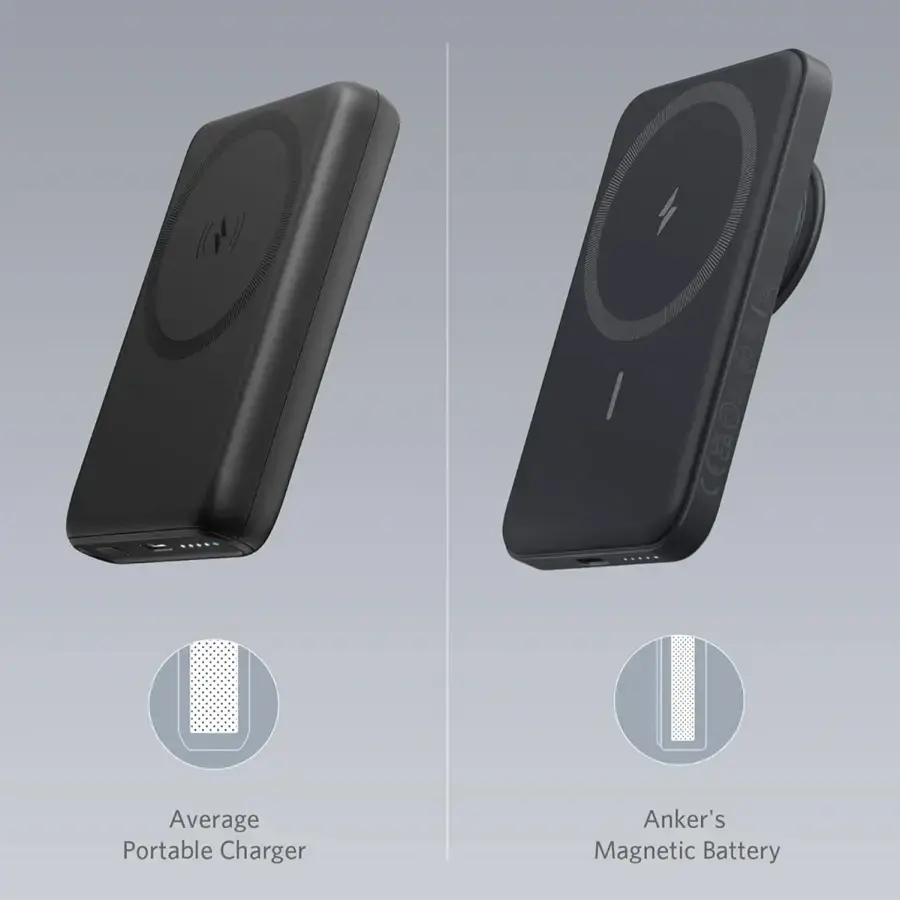 Магнітний павербанк Anker 622 Magnetic Battery 5000mAh [MagGo with PopSockets Grip] - Black (A1612011)