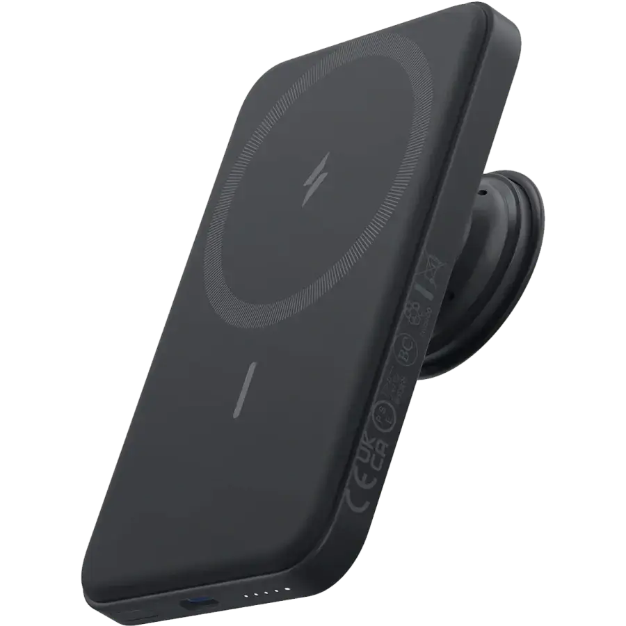 Магнітний павербанк Anker 622 Magnetic Battery 5000mAh [MagGo with PopSockets Grip] - Black (A1612011)