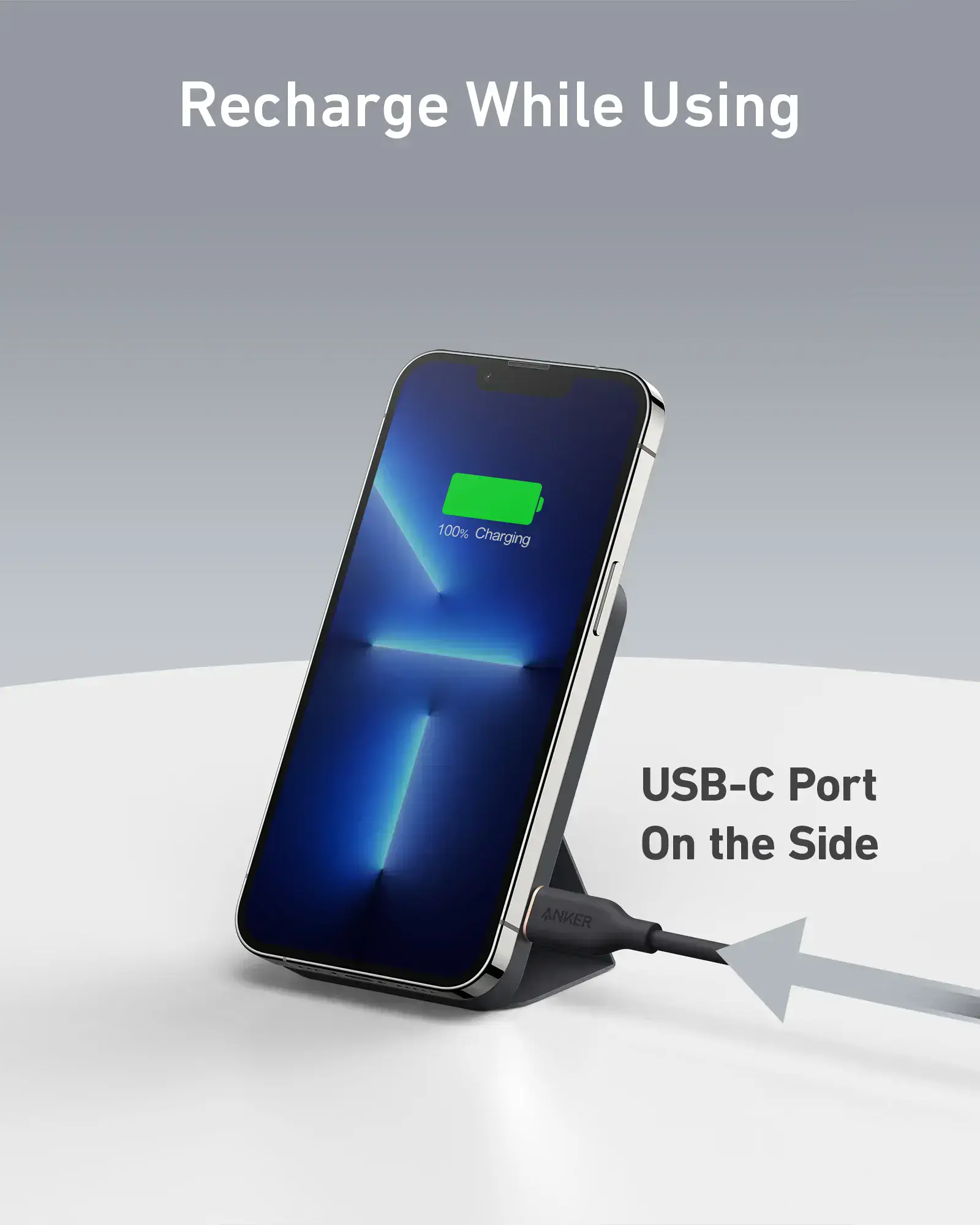 Магнітний павербанк Anker 622 Magnetic Battery 5000mAh [MagGo with Stand] - Black (A1614011)