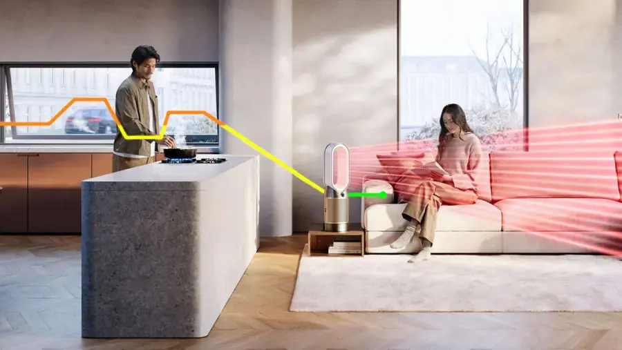 Очищувач повітря з обігрівом Dyson Purifier Hot+Cool HP2 De-NOx [HP12] - Nickel/Gold (546322-01)