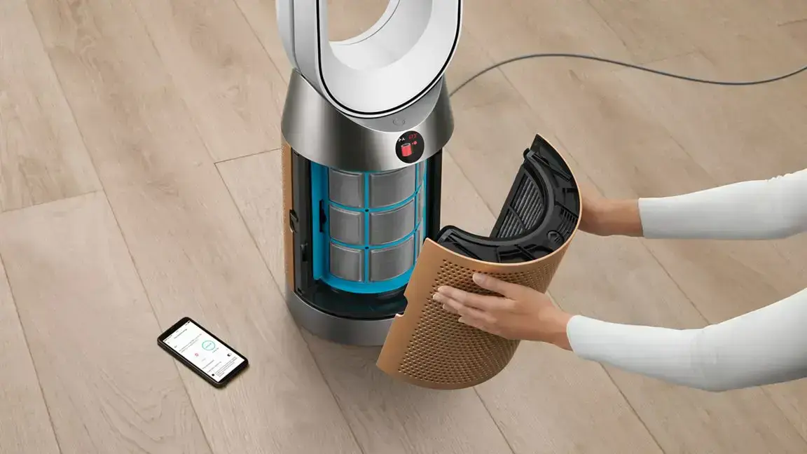 Очищувач повітря з обігрівом Dyson Purifier Hot+Cool HP2 De-NOx [HP12] - Nickel/Gold (546322-01)