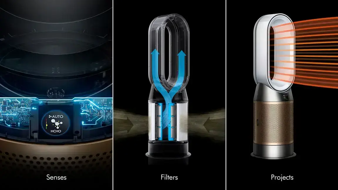 Очищувач повітря з обігрівом Dyson Purifier Hot+Cool HP2 De-NOx [HP12] - Nickel/Gold (546322-01)