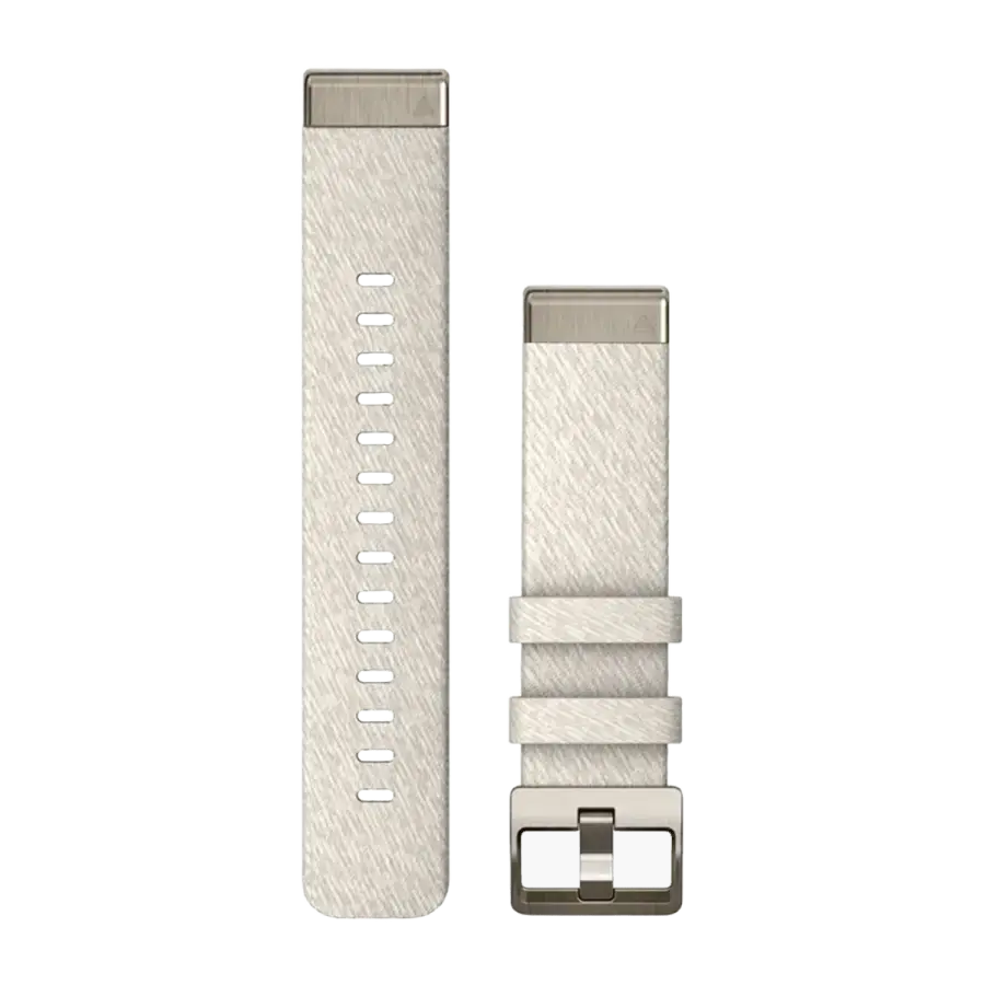 Ремінець Garmin QuickFit 20 mm Heathered Cream Nylon with Soft Gold Hardware (010-13279-08)