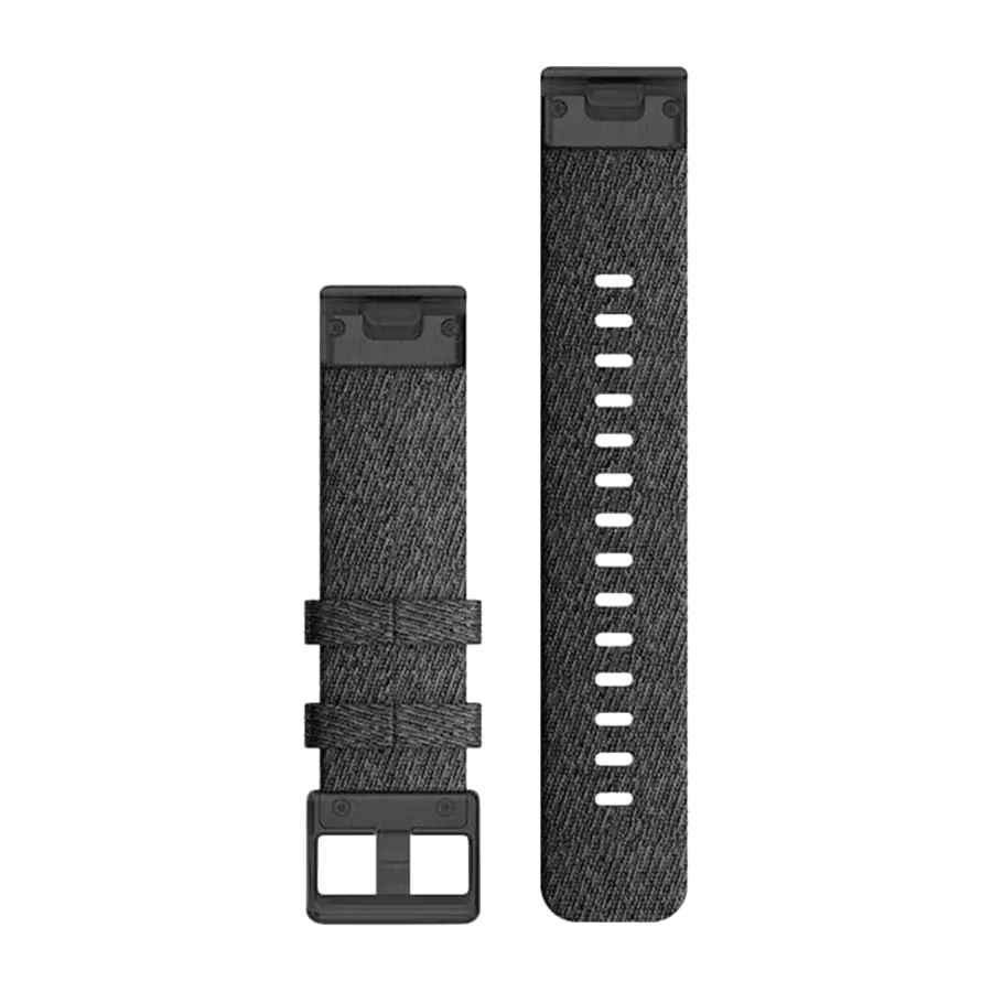 Ремінець Garmin QuickFit 20 mm Heathered Black Nylon with Black Hardware (010-12875-00)