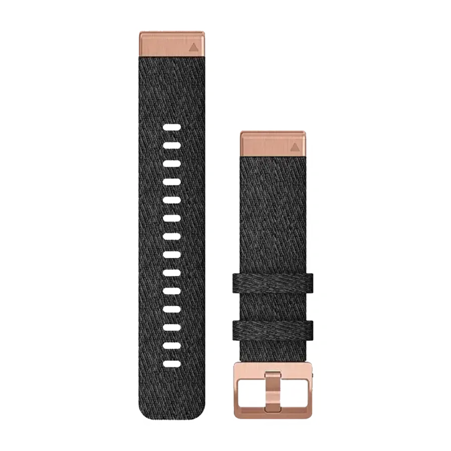 Ремешок Garmin QuickFit 20 mm Heathered Black Nylon with Rose Gold Hardware (010-12874-00)
