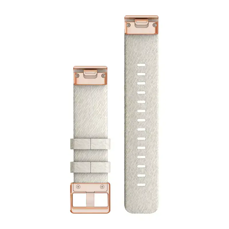 Ремінець Garmin QuickFit 20 mm Heathered Cream Nylon with Rose Gold Hardware (010-13102-09)
