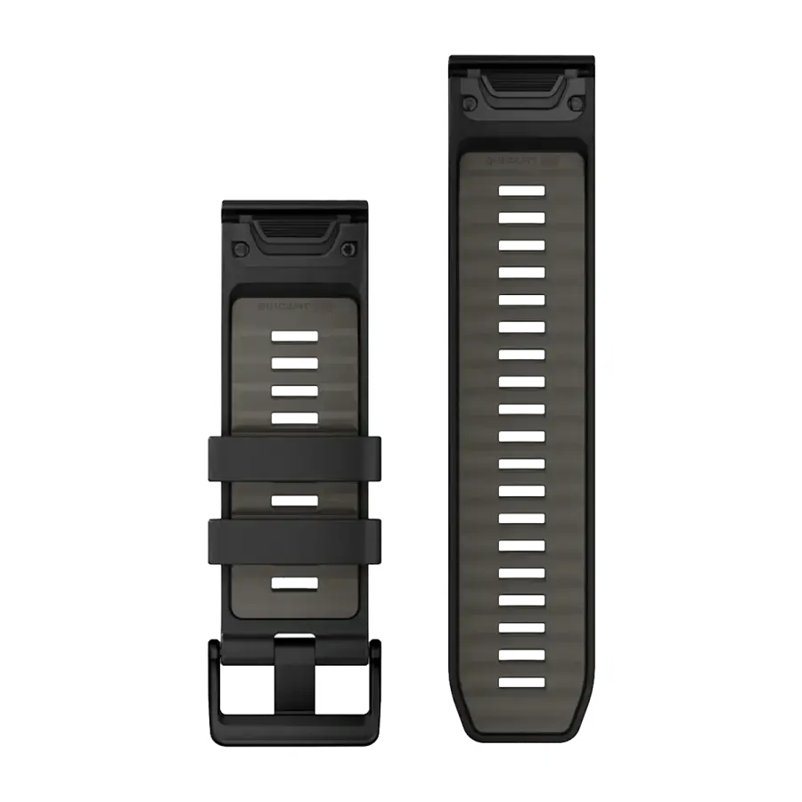 Ремешок Garmin QuickFit 26 Watch Bands Silicone - Black/Pebble Gray (010-13393-00)